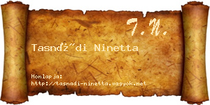 Tasnádi Ninetta névjegykártya